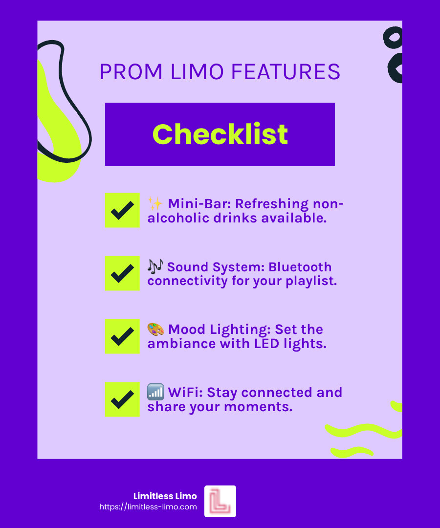 LED lighting creates a vibrant atmosphere and sets the mood for a memorable prom night. - limos for prom infographic checklist-fun-neon LED lighting creates a vibrant atmosphere and sets the mood for a memorable prom night. - limos for prom infographic checklist-fun-neon