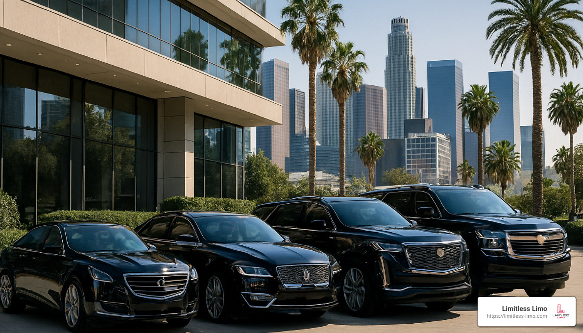 luxury fleet of executive vehicles - executive transportation services los angeles