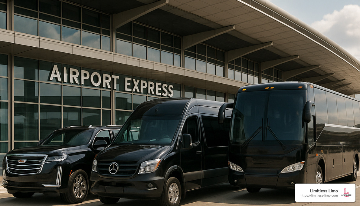 luxury airport express shuttle vehicles - airport express shuttle